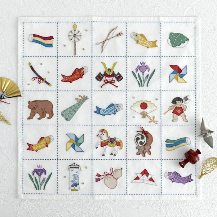 ステッチクロス＜端午の節句＞ | リバティ 生地、編み物、刺繍、刺し子