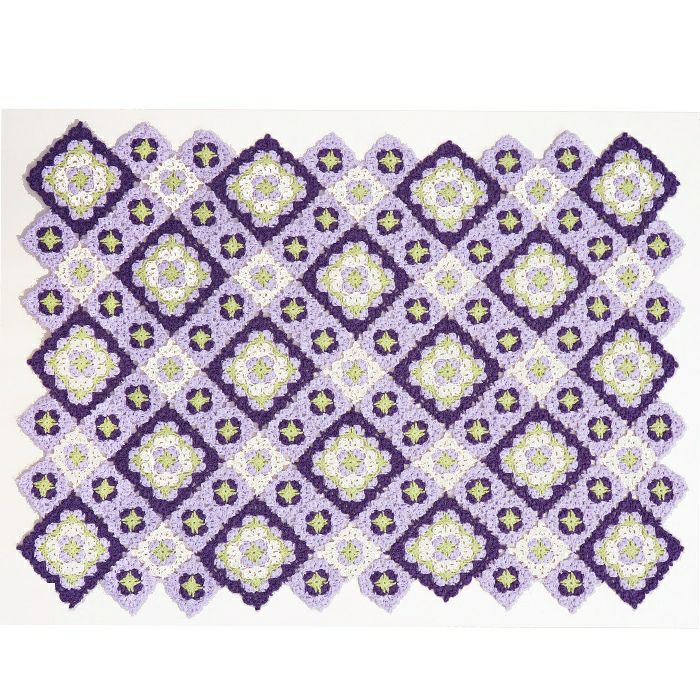 ブランケット＜睡蓮＞（編み物 材料セット） | リバティ 生地、編み物