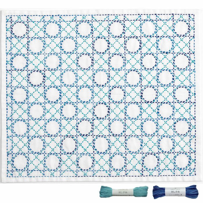 刺し子のテーブルセンター＜形あわせ＞ | リバティ 生地、編み物、刺繍