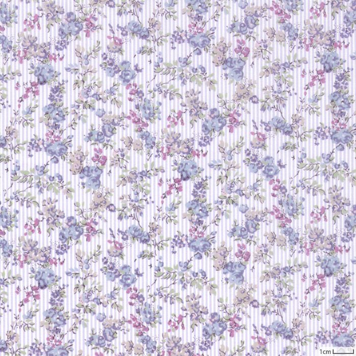 リバティプリント ガーランド・ストライプ＜03GR＞生地 （ホビーラ