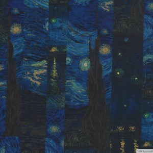 【ファブリックフェア対象！】コットンローン ゴッホ ローヌ川の星月夜＜01N＞生地 ホビーラホビーレデザインコレクション