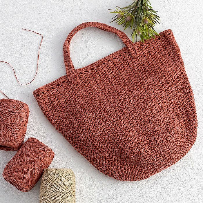 材料セット クロッシェバッグ | リバティ 生地、編み物、刺繍、刺し子