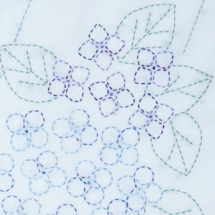 刺し子クロス あじさい日和 | リバティ 生地、編み物、刺繍、刺し子の