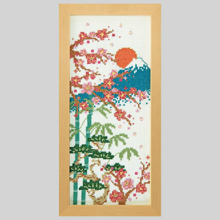 【完成品】クロスステッチフレーム＜松竹梅＞の画像