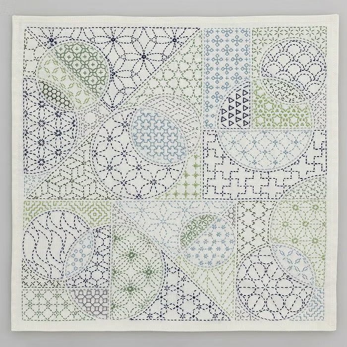 刺し子のマルチクロス＜形あわせ＞ | リバティ 生地、編み物、刺繍