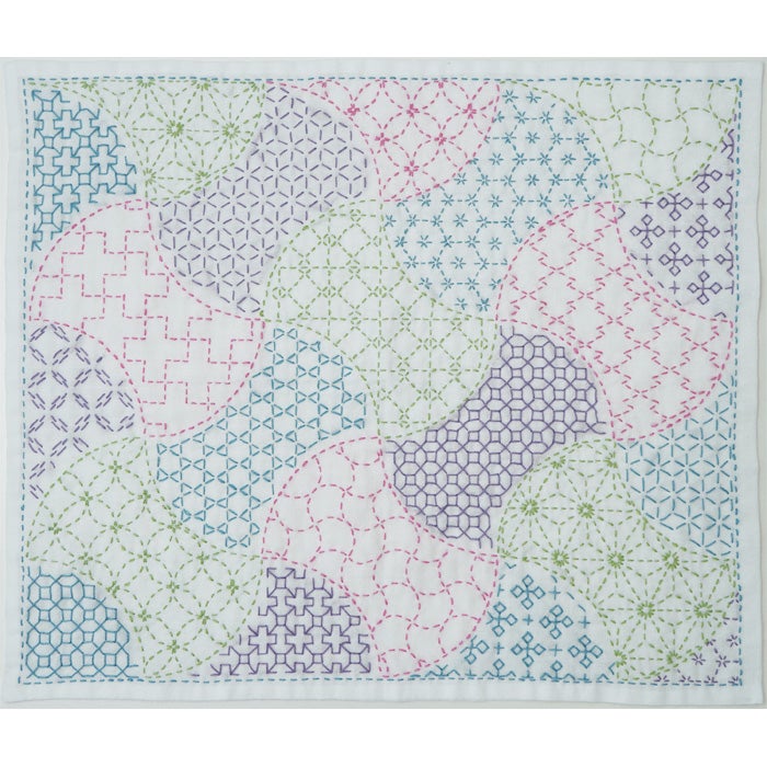 刺し子 寄せ模様＜亀甲＞2 セット | リバティ 生地、編み物、刺繍
