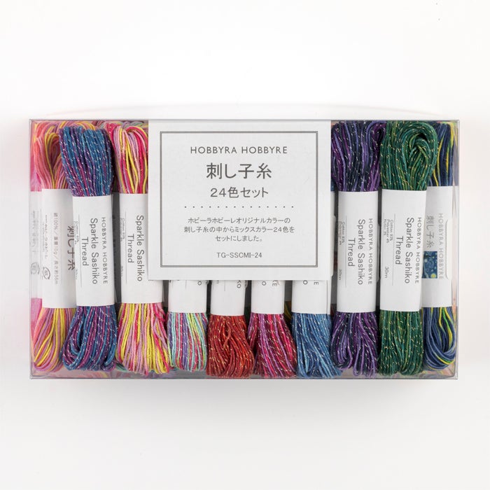 Akaringo様* 刺し子糸 ミックスカラー24色セット | リバティ 生地、編み物、刺繍