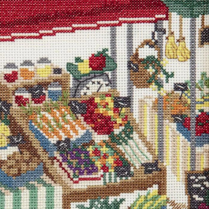 クロスステッチフレーム＜マルシェ＞ | リバティ 生地、編み物、刺繍