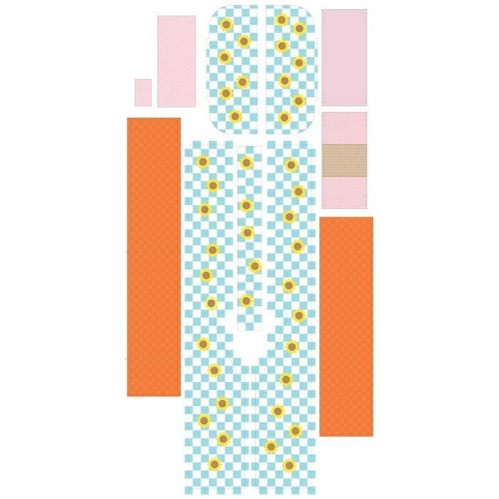 【完成品】ドレスセット＜ゆかた・ひまわり＞の画像2