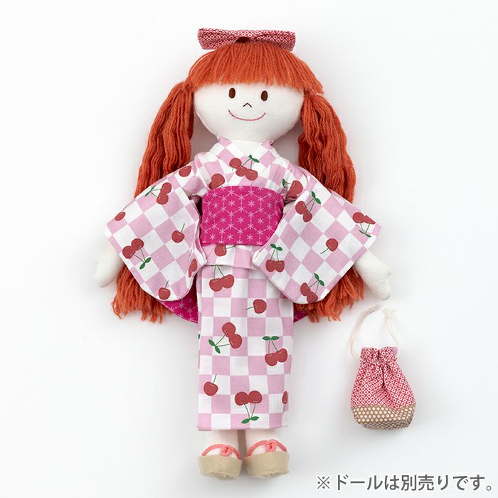 【完成品】ドレスセット＜ゆかた・チェリー＞のイメージ画像2