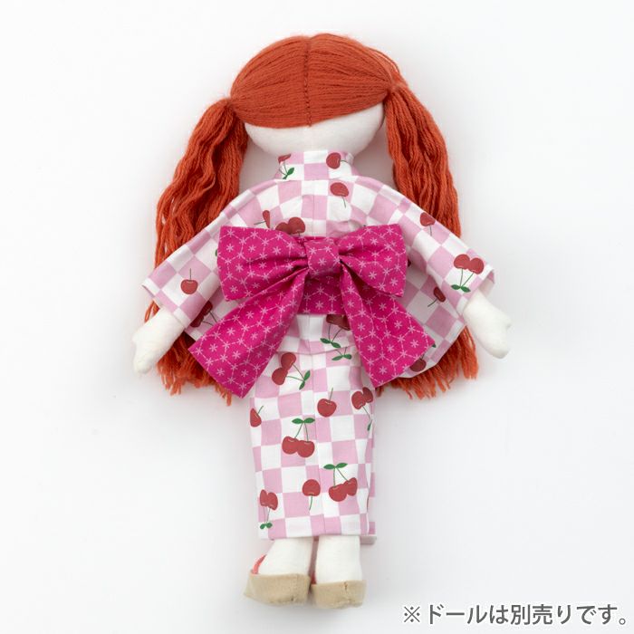 【完成品】ドレスセット＜ゆかた・チェリー＞のイメージ画像3