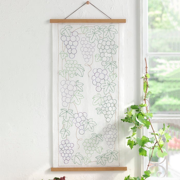 アップリケタペストリー＜ワイン＞2 | リバティ 生地、編み物、刺繍