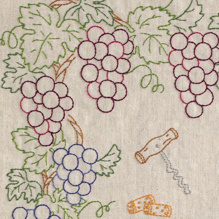 ステッチクロス＜ワイナリーの午後＞ | リバティ 生地、編み物、刺繍