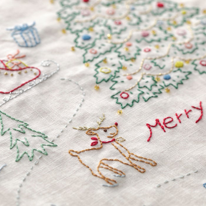 ステッチクロス＜Christmas Wish＞ | リバティ 生地、編み物、刺繍