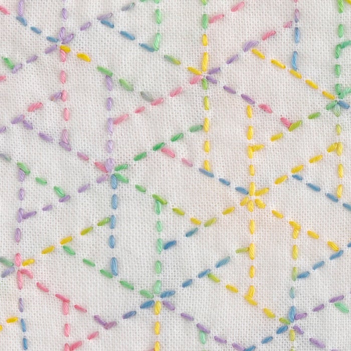 刺し子 カレイドスコープ | リバティ 生地、編み物、刺繍、刺し子の