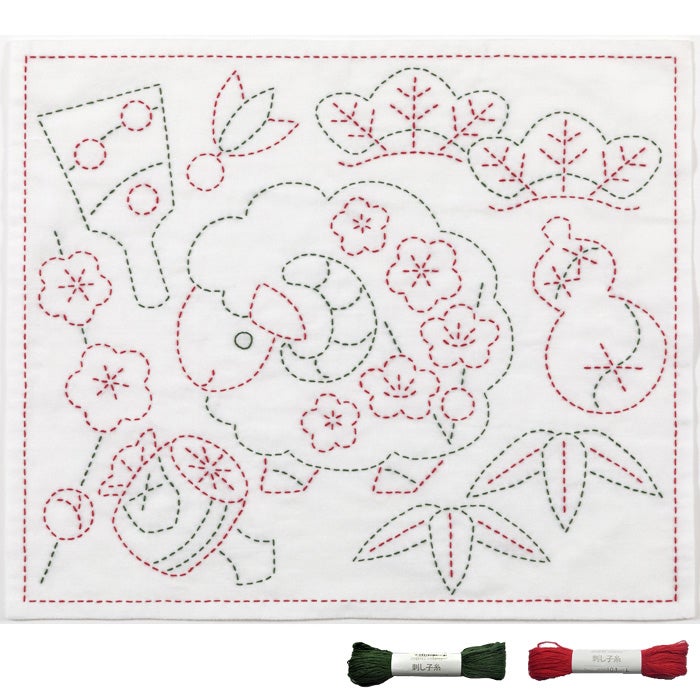 刺し子 干支＜未＞セット | リバティ 生地、編み物、刺繍、刺し子の