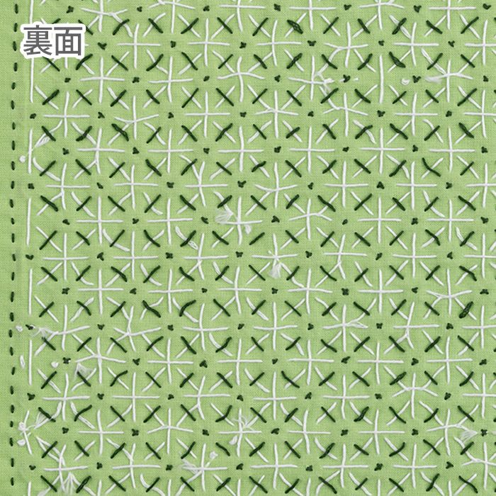 【完成品】刺し子 米刺しライトグリーンの画像3
