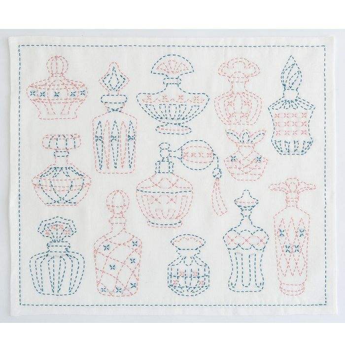 【完成品】刺し子 香水瓶の画像